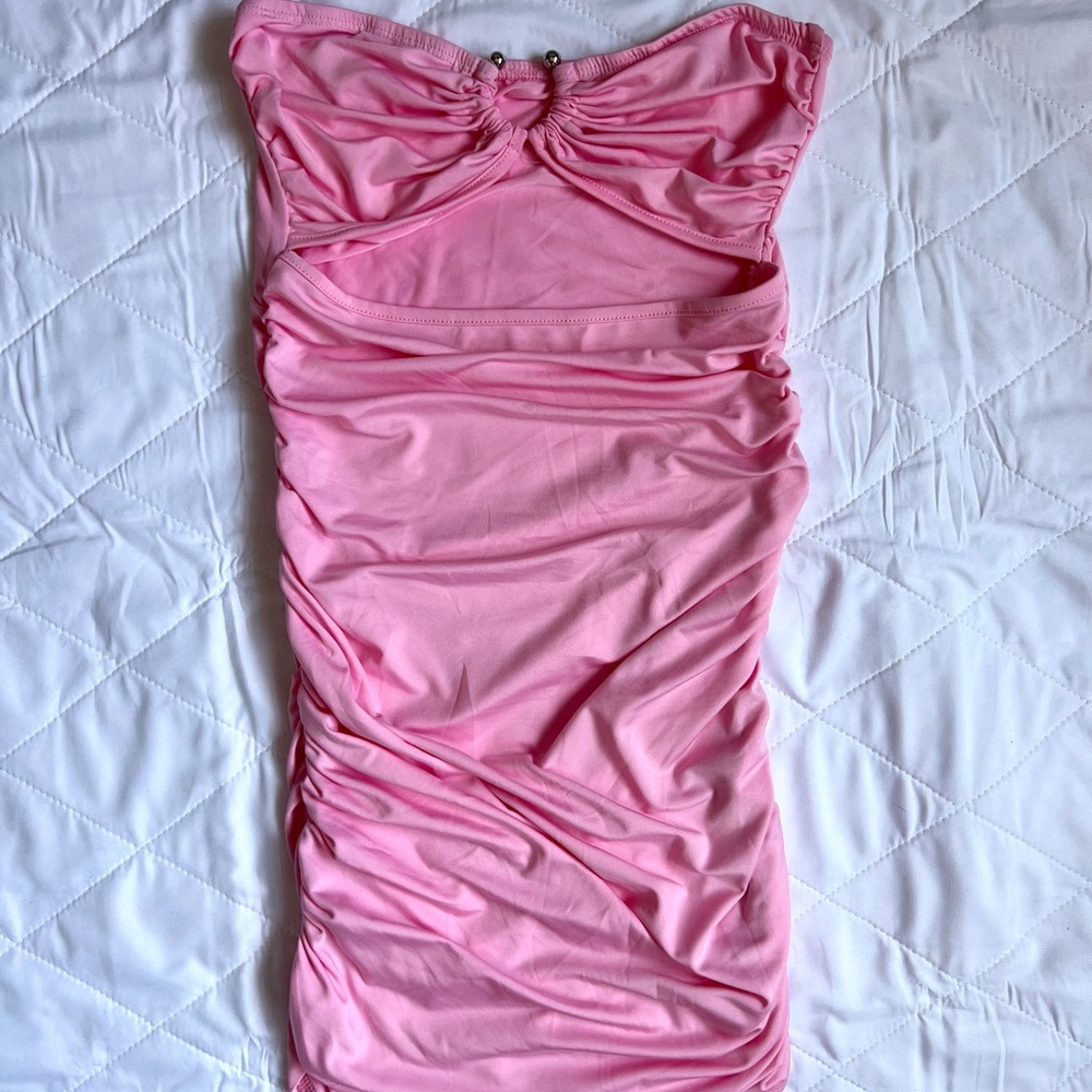 pink mini weekends malibu dress